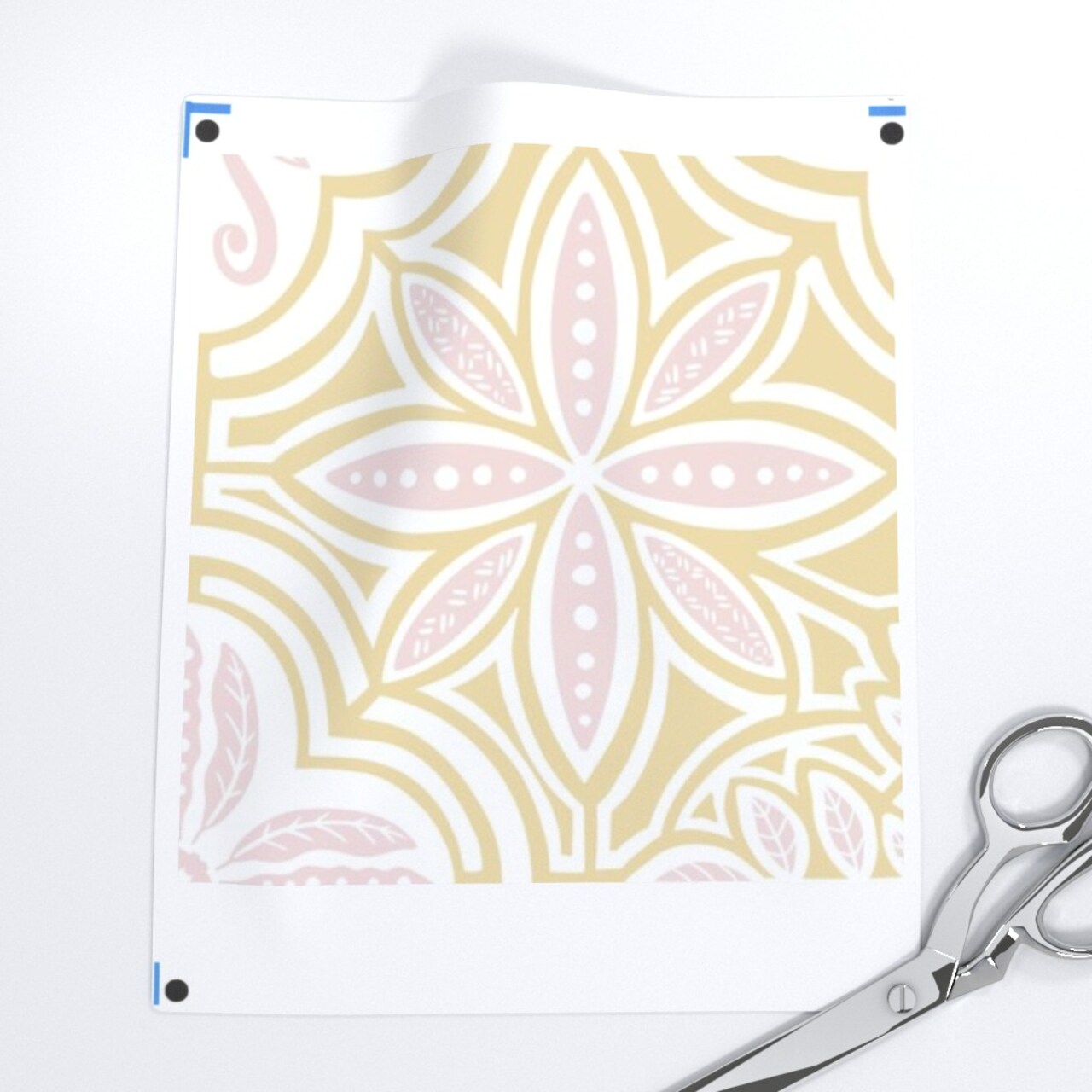 Talavera Spring Floral Pastel Colors Pink And Yellow Soft Hues Feminine Custom Printed Fabric by Spoonflower Various Fabrics by the Yard or Fat Quarter